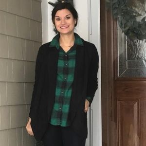 American Eagle Green Plaid Flannel Shirt Sz Small